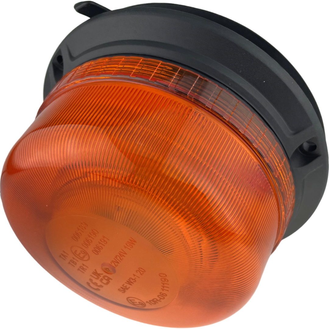LED Beacon Amber Colour Plug In Connected Magnetic 3 Bolt 12/24v