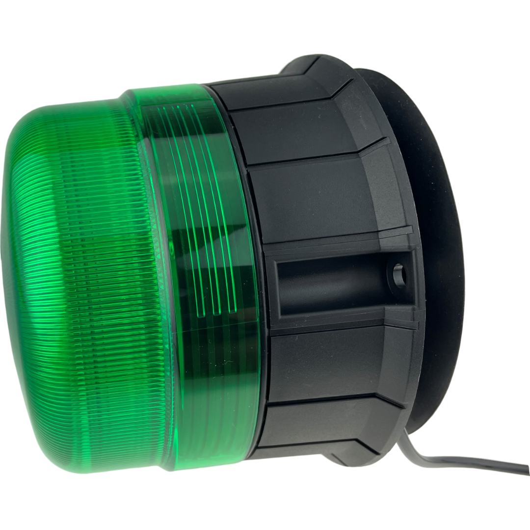 LED Green Flashing Standard Light Beacon Seatbelt Magnetic 3 Bolt Plug In