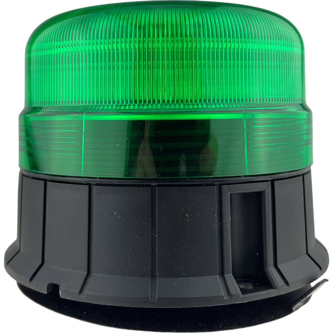 LED Green Flashing Standard Light Beacon Seatbelt Magnetic 3 Bolt Plug In
