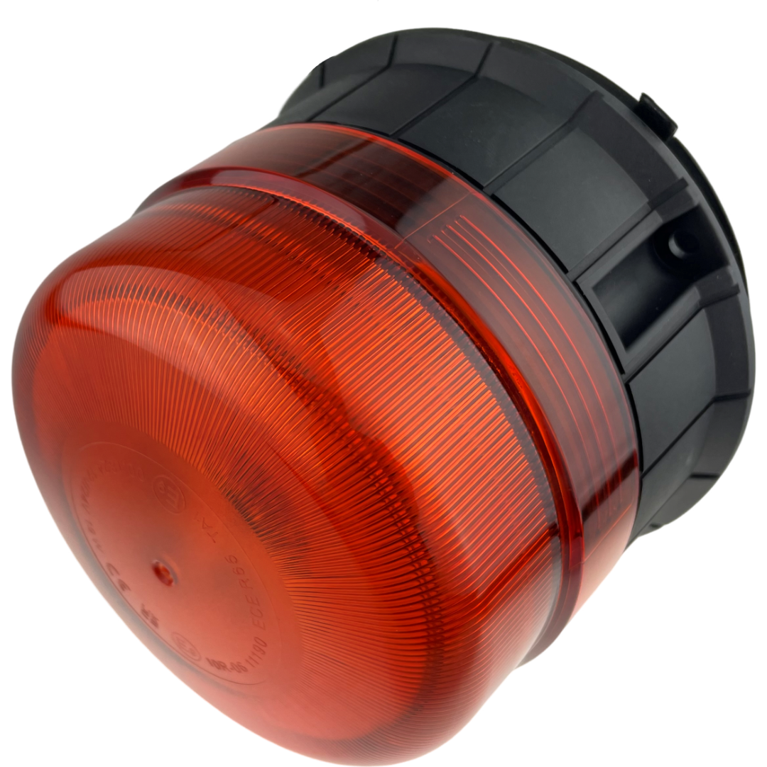 LED Amber Flashing Standard Light Beacon Magnetic 3 Bolt Plug In UK Vehicles R65