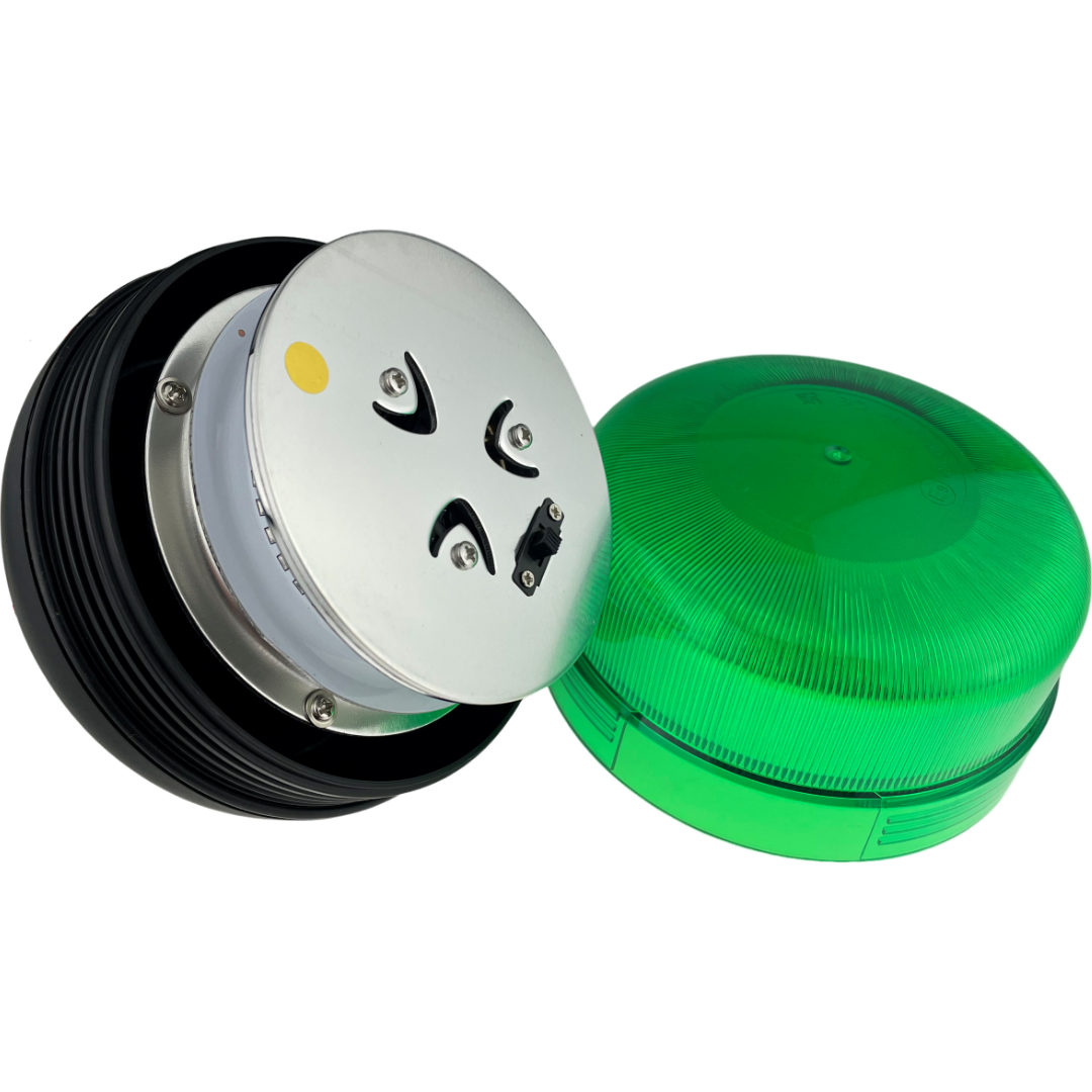 LED Green Flashing Standard Light Beacon Seatbelt Bolt On Hazard Strobe UK Vehicles