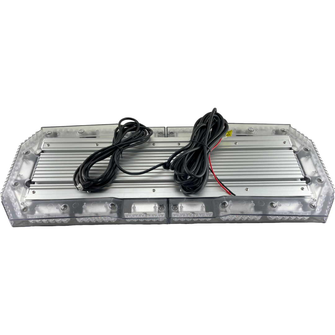 LED Amber Light Bar 54" 1368mm Bolt On DC 10/30v IP656 R65 51 Flash Pattern Dash Remote