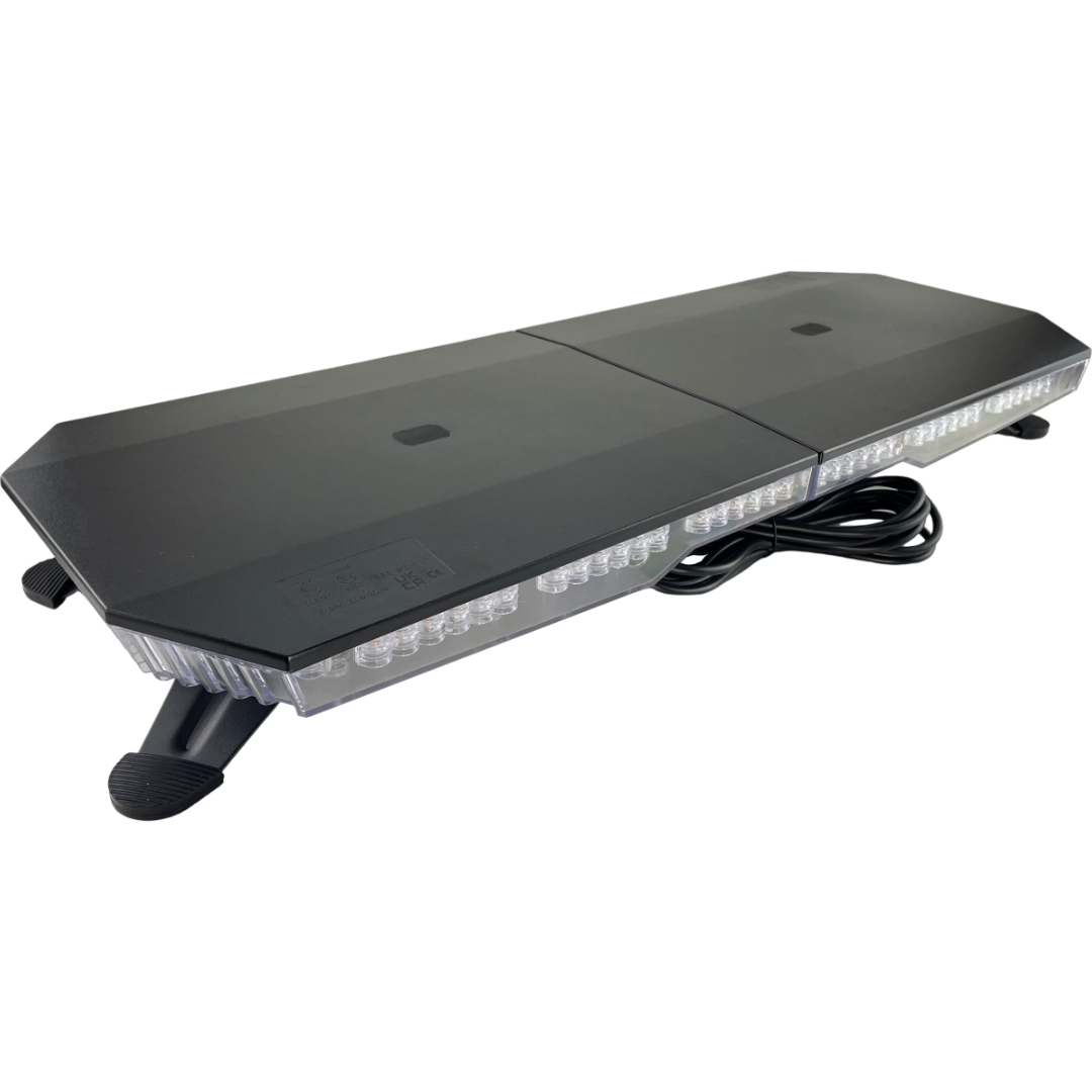 LED Amber Light Bar 38" 968mm Bolt On DC 10/30v IP656 R65 51 Flash Pattern Dash Remote