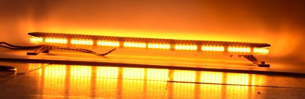 LED Amber Light Bar 38" 968mm Bolt On DC 10/30v IP656 R65 51 Flash Pattern Dash Remote