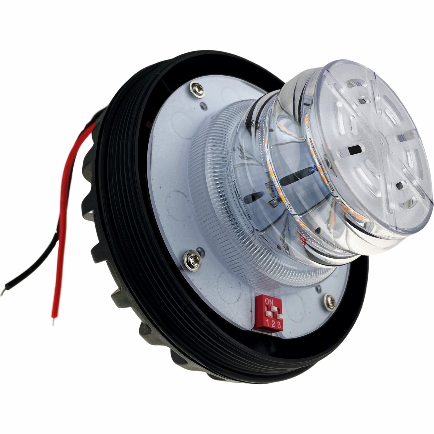 LED Green Amber Purple 3 Colour Beacon Bolt On 12/24v