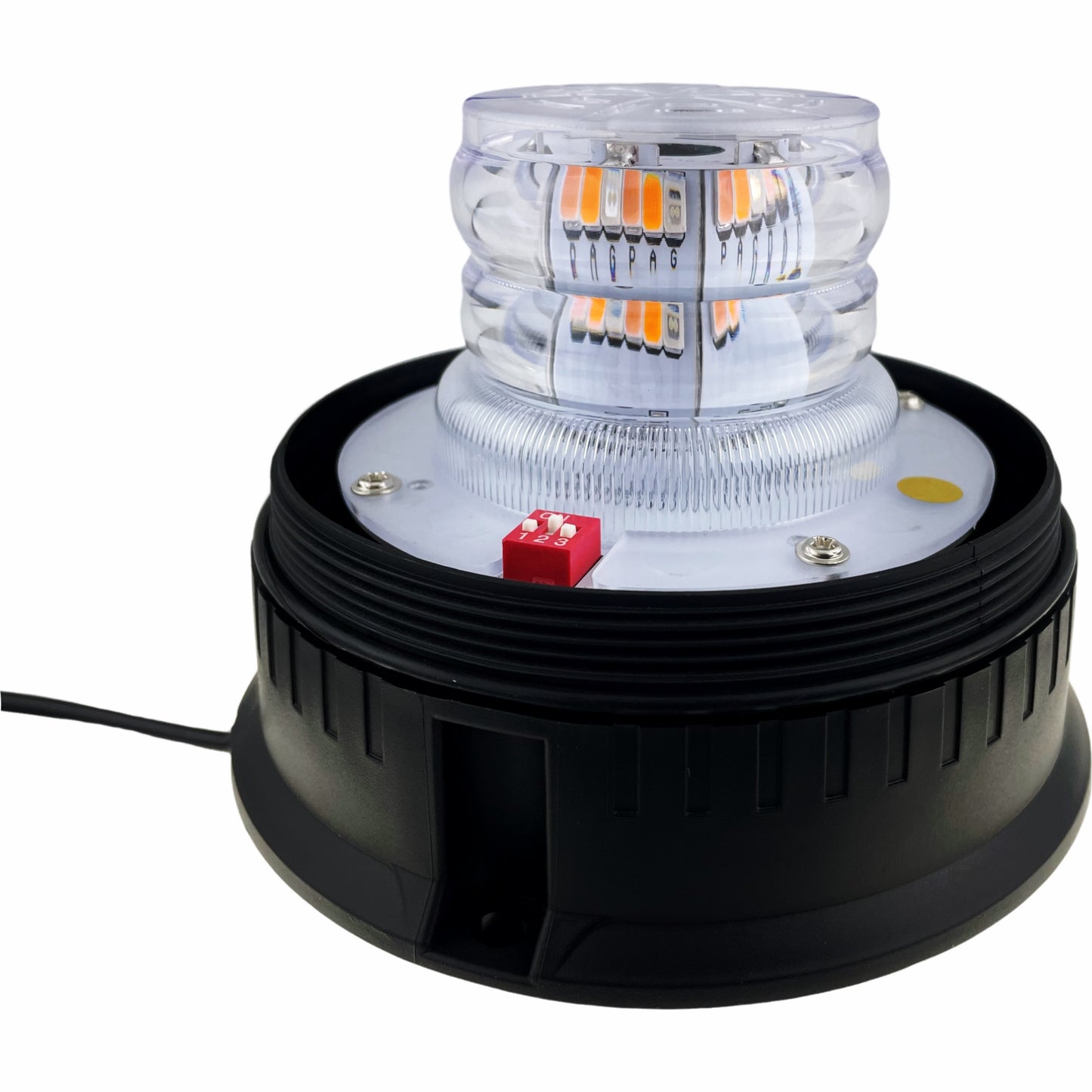 LED Green Amber Purple 3 Colour Magnetic Beacon 12/24v