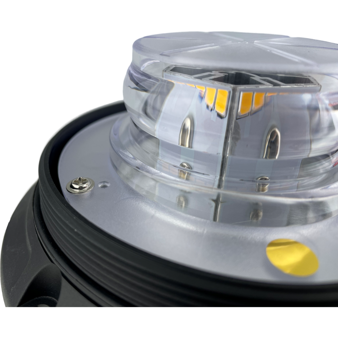 LED Beacon Red Colour Plug In Connected Magnetic 3 Bolt 12/24v Emergency Vehicles Industrial Aviation