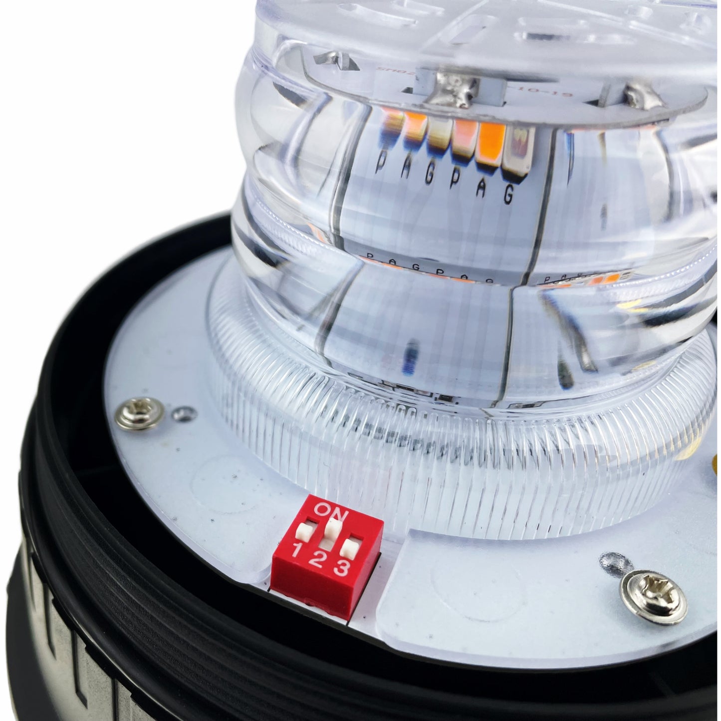 LED Green Amber Purple 3 Colour Magnetic Beacon 12/24v