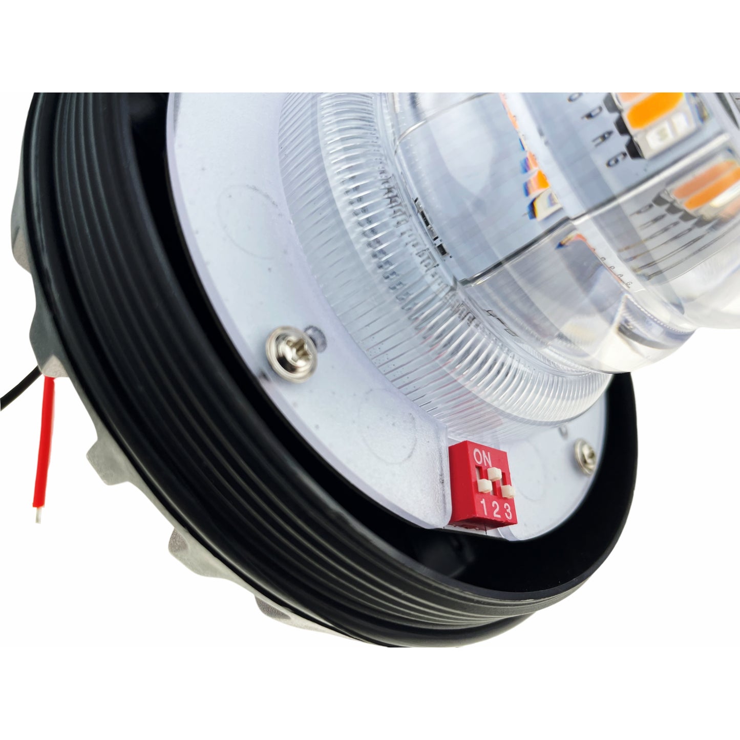 LED Green Amber Purple 3 Colour Beacon Bolt On 12/24v