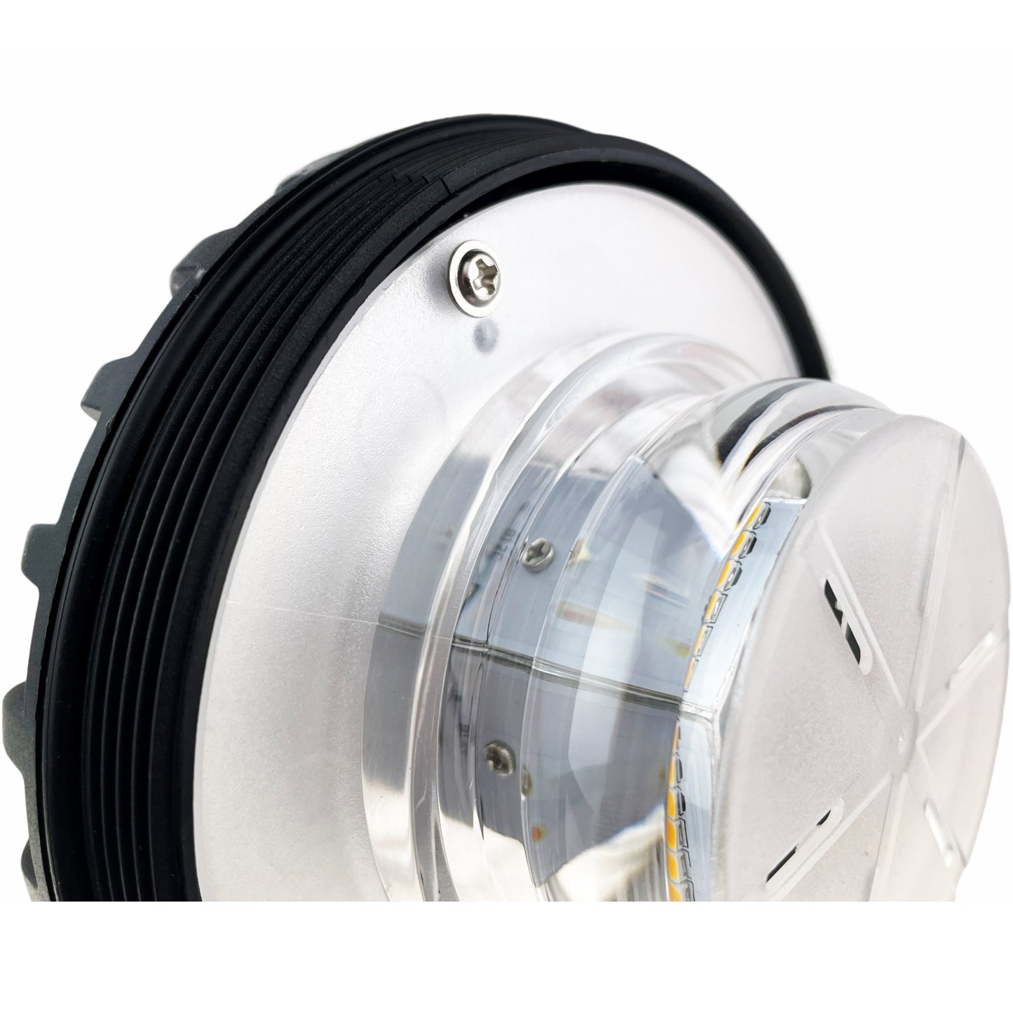 LED Amber Compact Beacon Flexi Din 12/24v R65