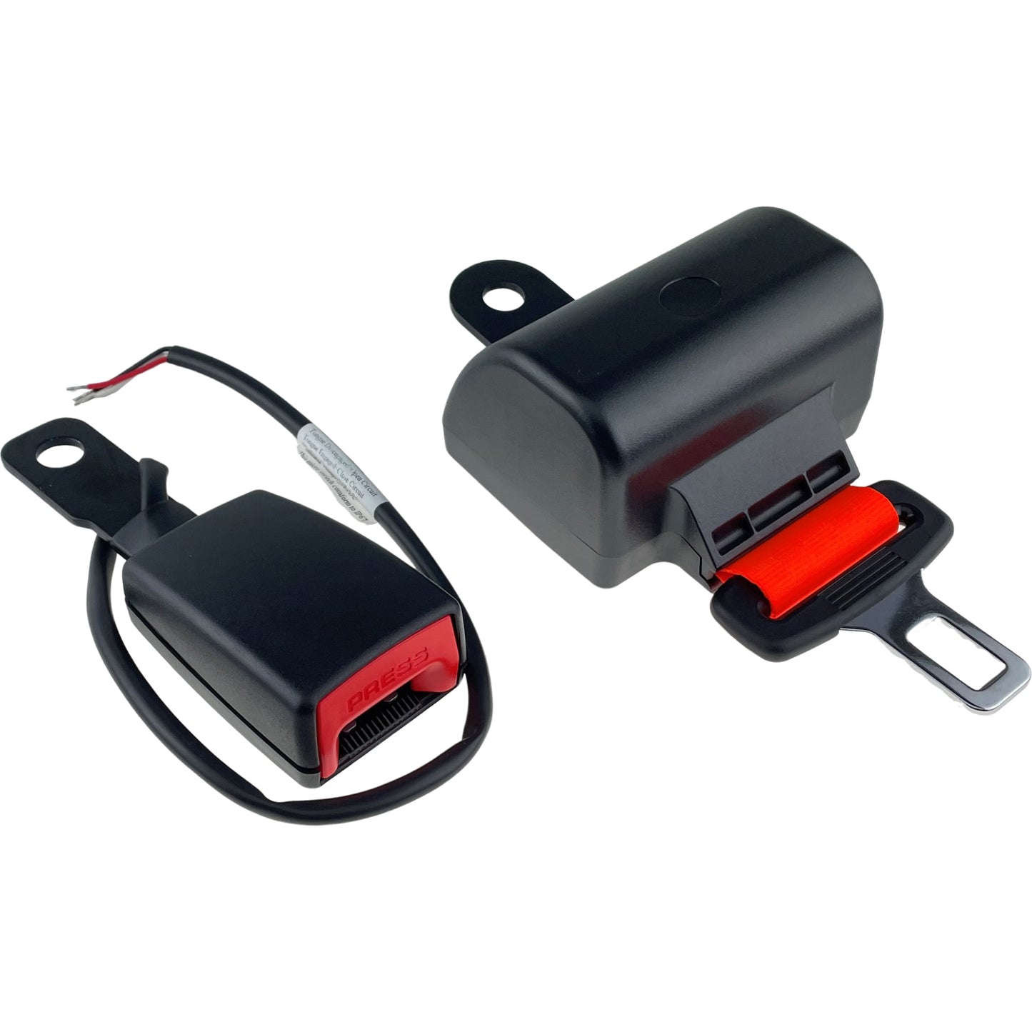 High Visibility Orange Retractable Wired Seat Belt Hi Vis Lap Belt Green Beacon