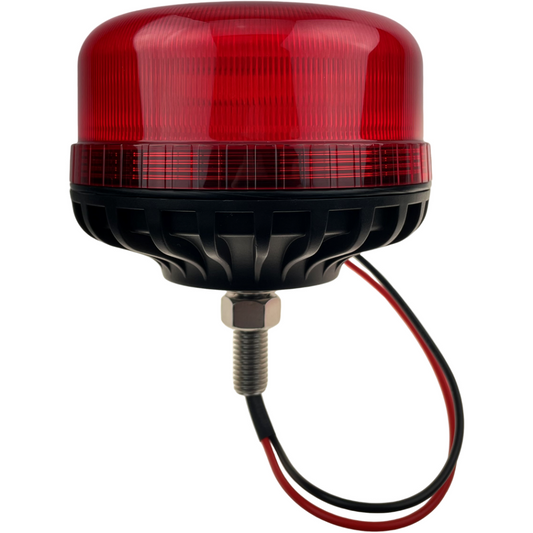 LED Red Flashing Compact Light Beacon Bolt On Fitting UK 12/24v Emergency Vehicles Industrial Aviation