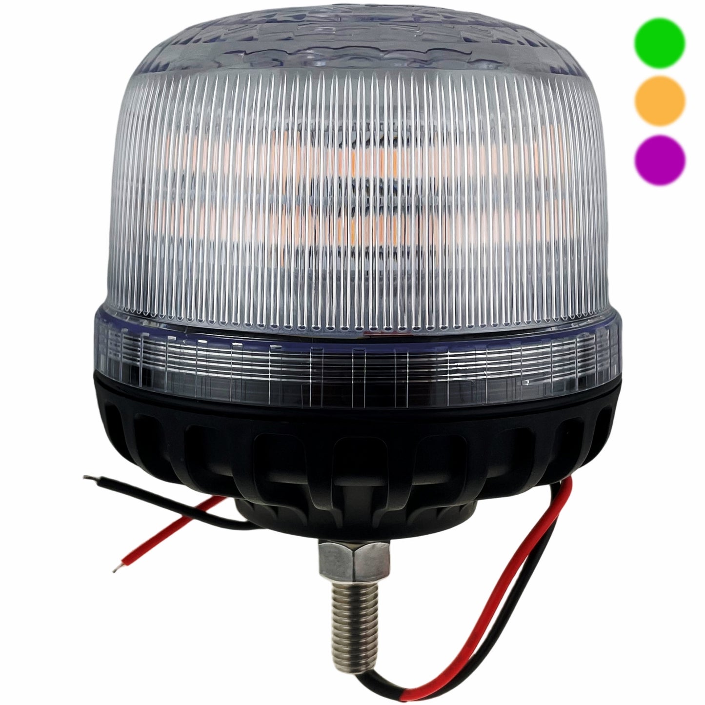 LED Green Amber Purple 3 Colour Beacon Bolt On 12/24v