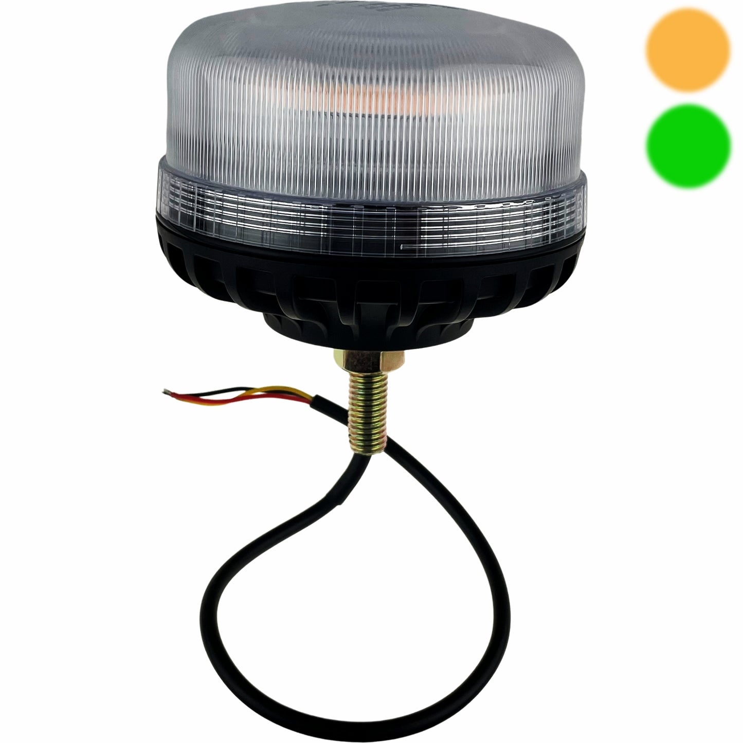 LED Beacon Amber Green Dual Colour Seatbelt Connected Bolt On 12/24v