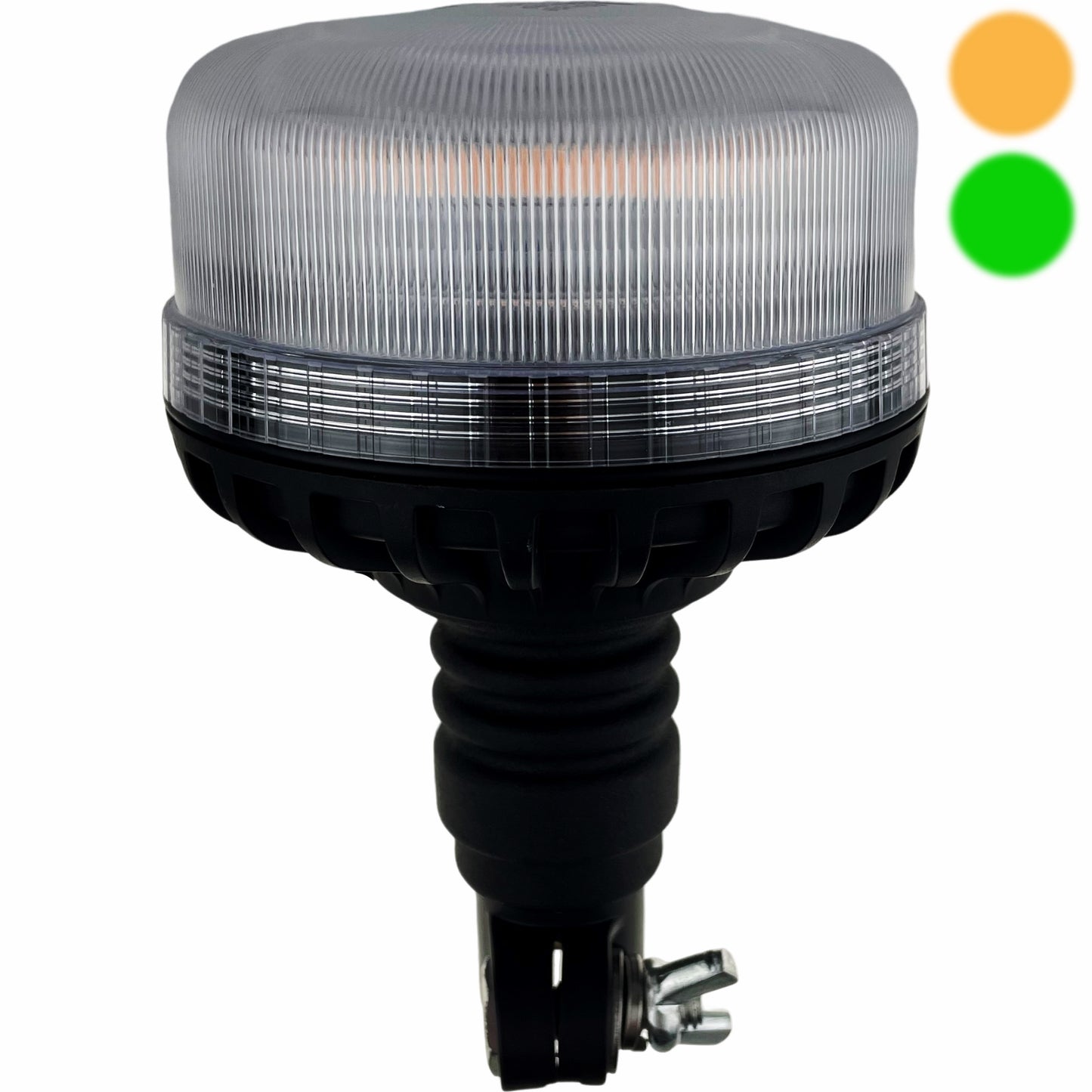 LED Beacon Amber Green Seatbelt connected Dual Colour Flexi Din 12/24v