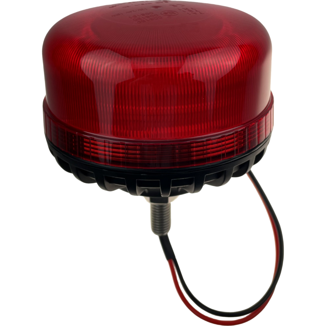 LED Red Flashing Compact Light Beacon Bolt On Fitting UK 12/24v Emergency Vehicles Industrial Aviation