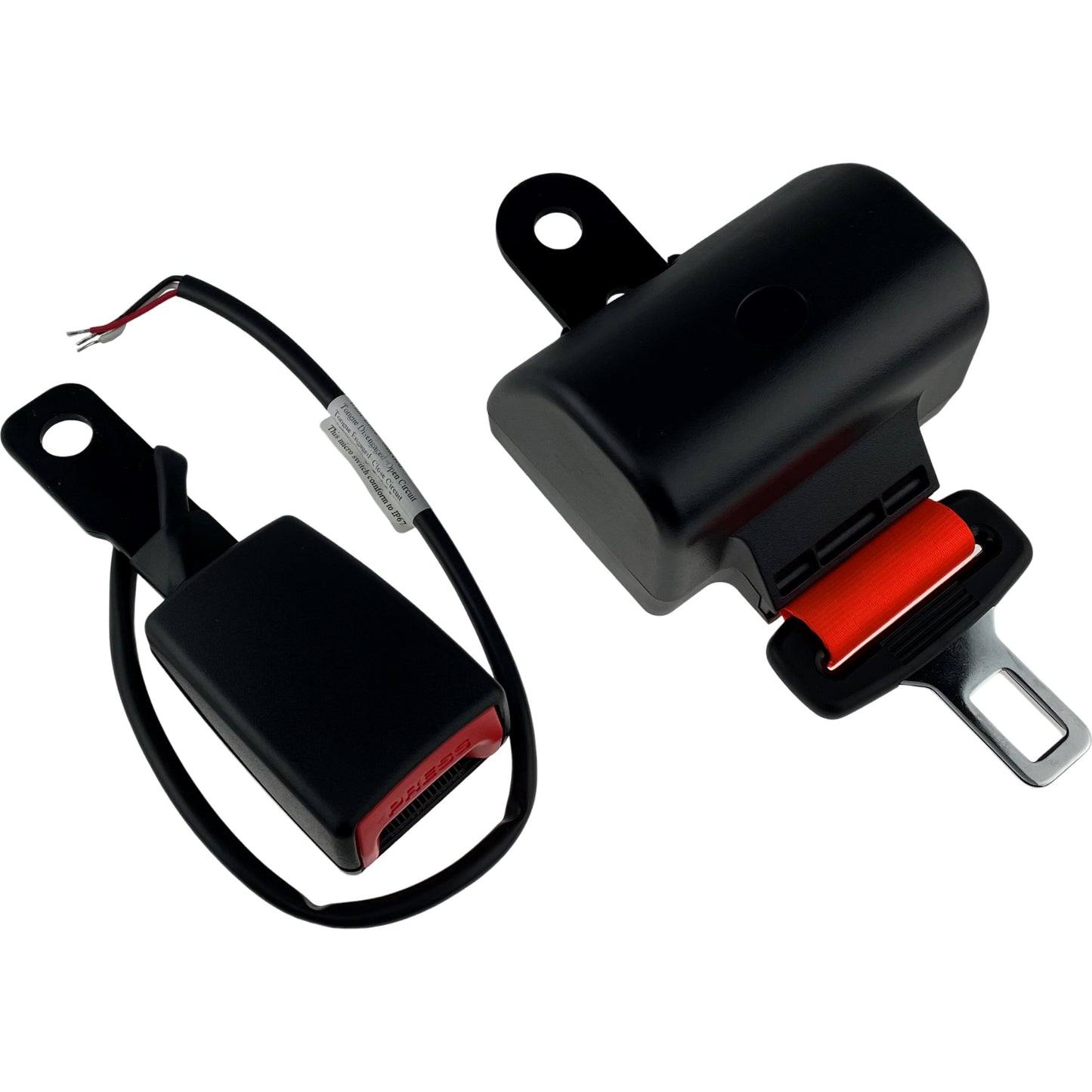 High Visibility Orange Retractable Wired Seat Belt Hi Vis Lap Belt Green Beacon