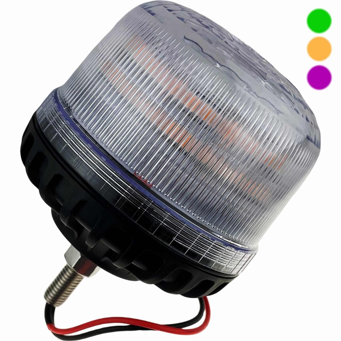 LED Green Amber Purple 3 Colour Beacon Bolt On 12/24v