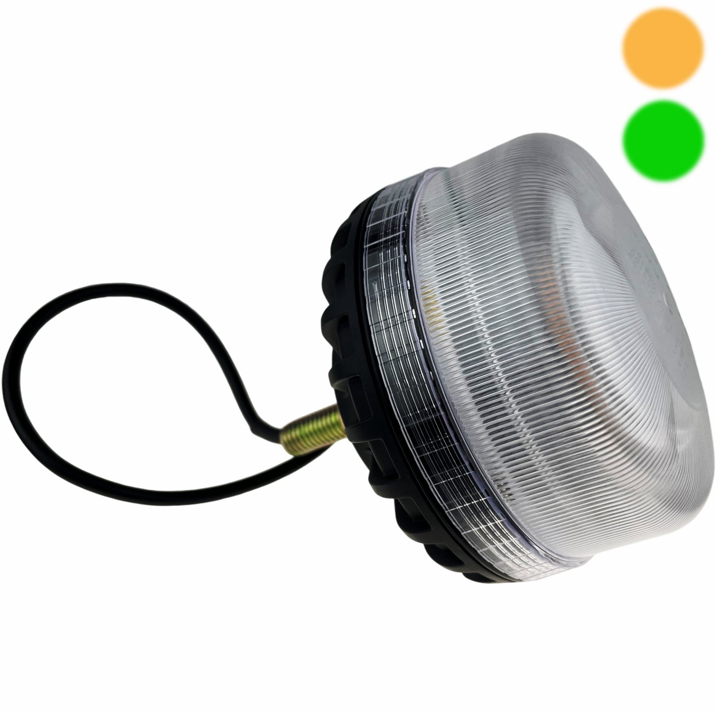 LED Beacon Amber Green Dual Colour Seatbelt Connected Bolt On 12/24v
