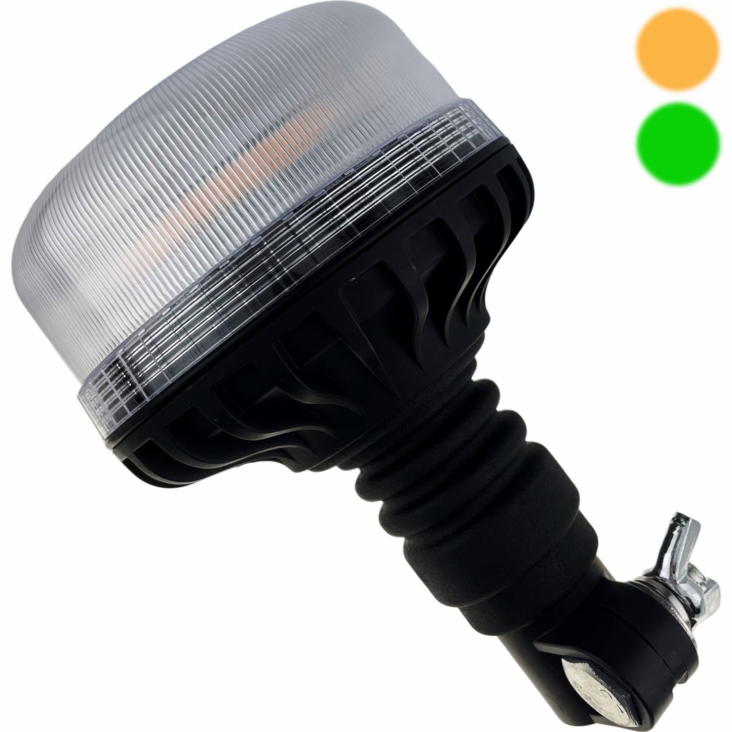 LED Beacon Amber Green Seatbelt connected Dual Colour Flexi Din 12/24v