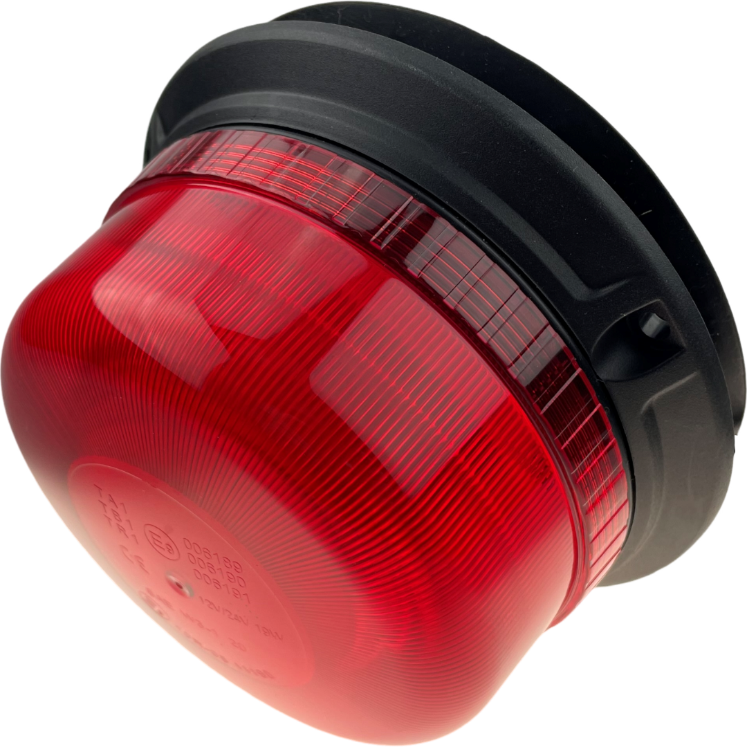 LED Beacon Red Colour Plug In Connected Magnetic 3 Bolt 12/24v Emergency Vehicles Industrial Aviation