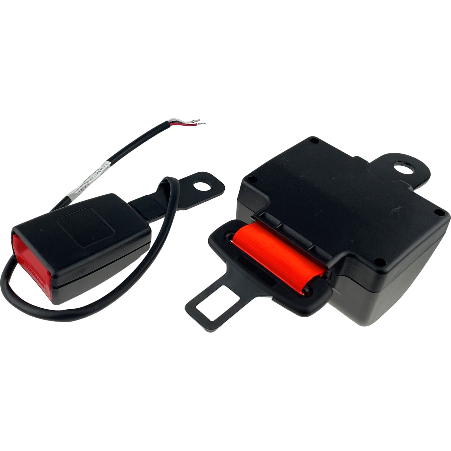 High Visibility Orange Retractable Wired Seat Belt Hi Vis Lap Belt Green Beacon