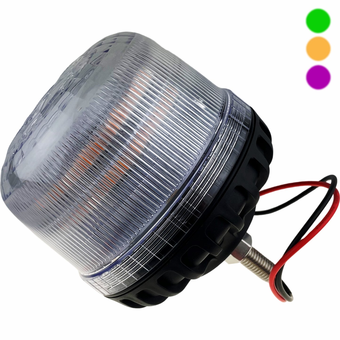 LED Green Amber Purple 3 Colour Beacon Bolt On 12/24v