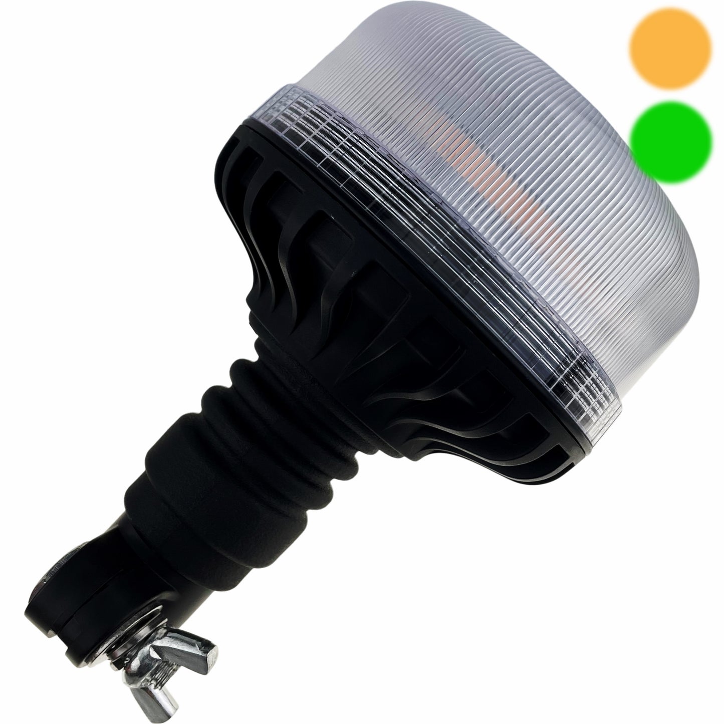 LED Beacon Amber Green Seatbelt connected Dual Colour Flexi Din 12/24v