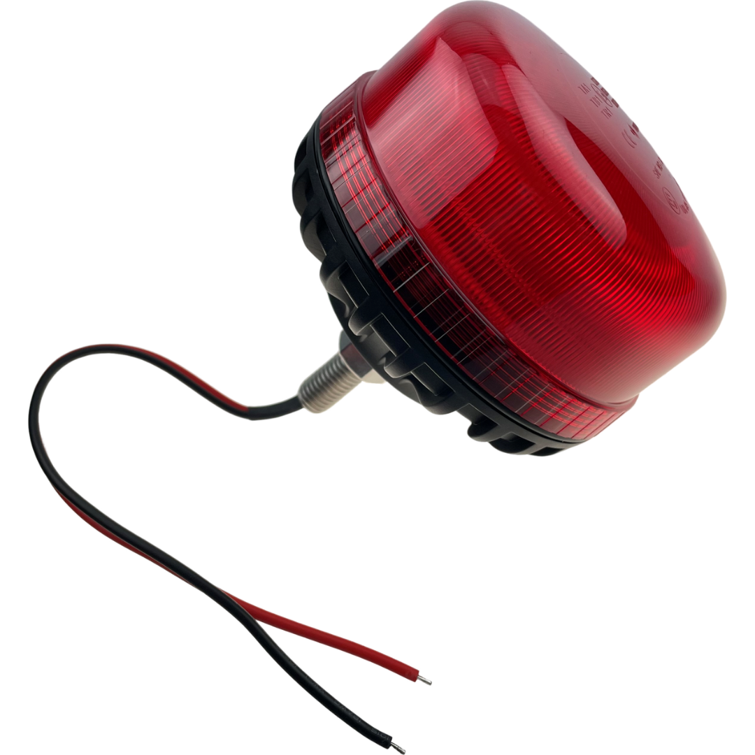 LED Red Flashing Compact Light Beacon Bolt On Fitting UK 12/24v Emergency Vehicles Industrial Aviation