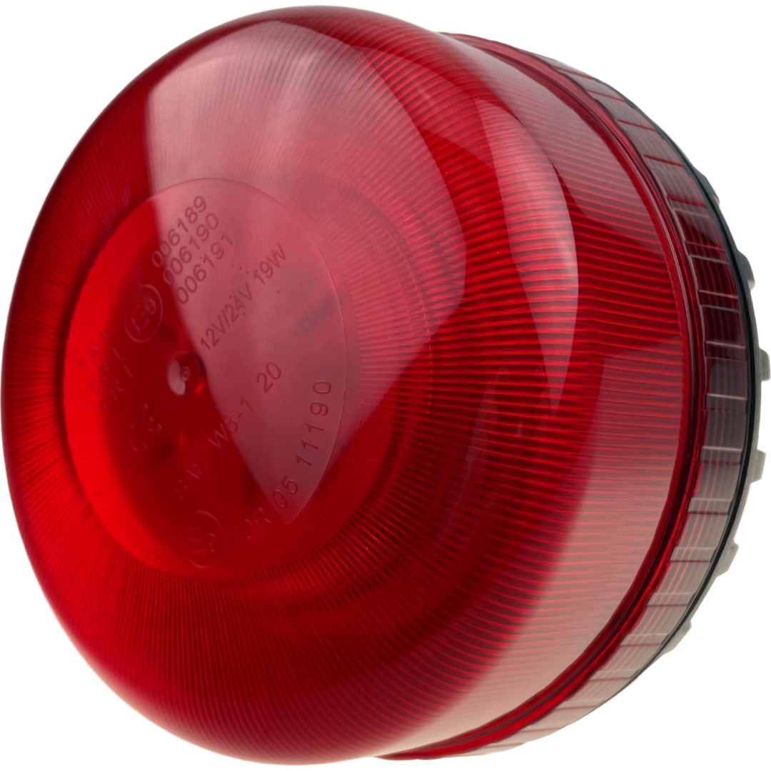 LED Red Flashing Compact Light Beacon Bolt On Fitting UK 12/24v Emergency Vehicles Industrial Aviation