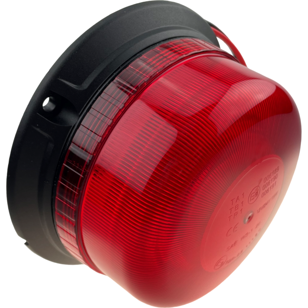 LED Red Compact Beacon 3 Bolt 12/24v Emergency Vehicles Industrial Aviation