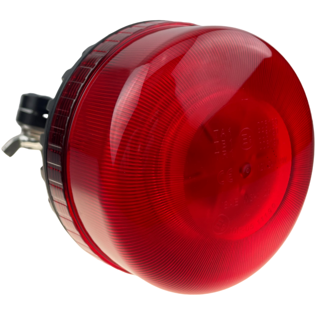 LED Red Compact Beacon Flexi Din 12/24v Emergency Vehicles Industrial Aviation