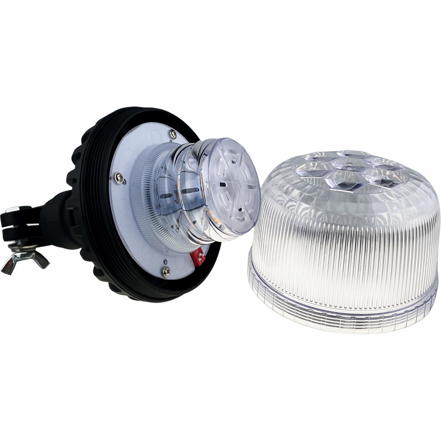 LED Green Amber Purple 3 Colour Beacon Flexi Din 12/24v