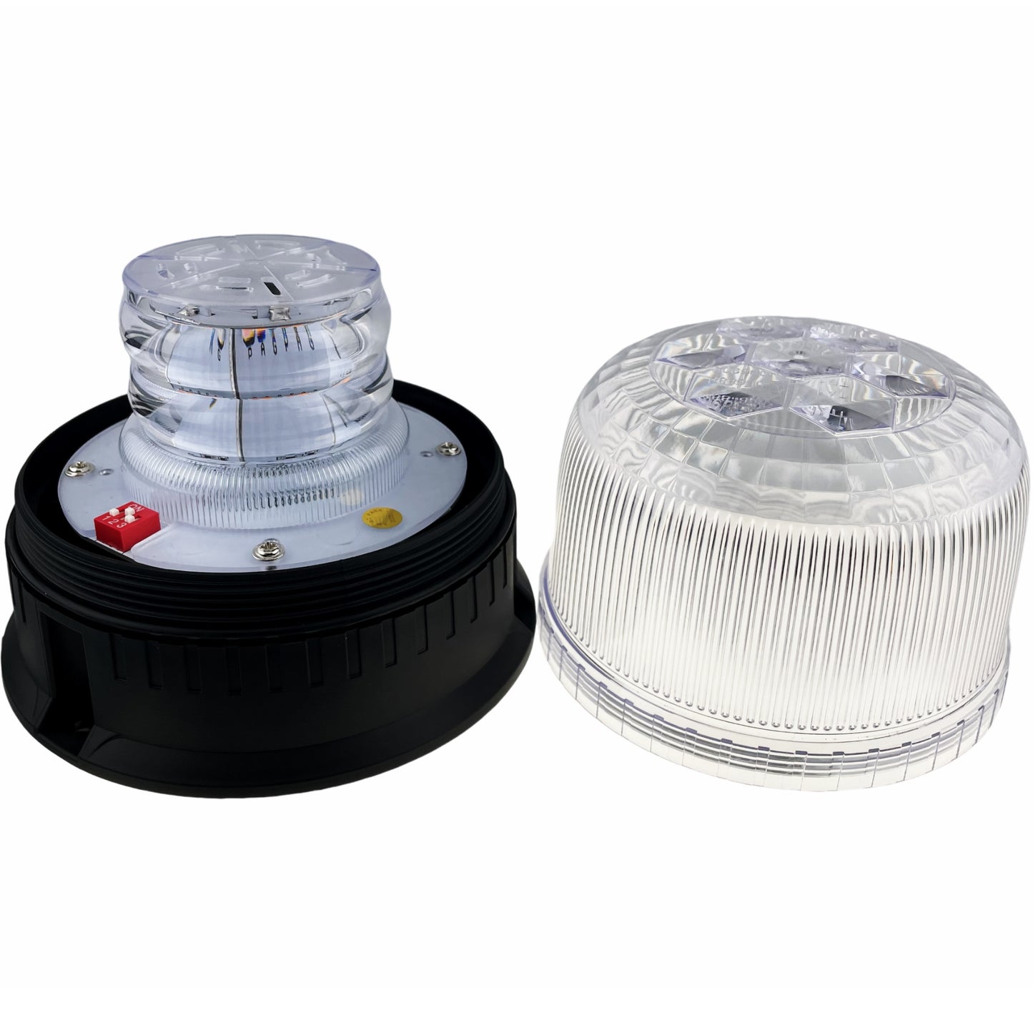 LED Green Amber Purple 3 Colour Magnetic Beacon 12/24v