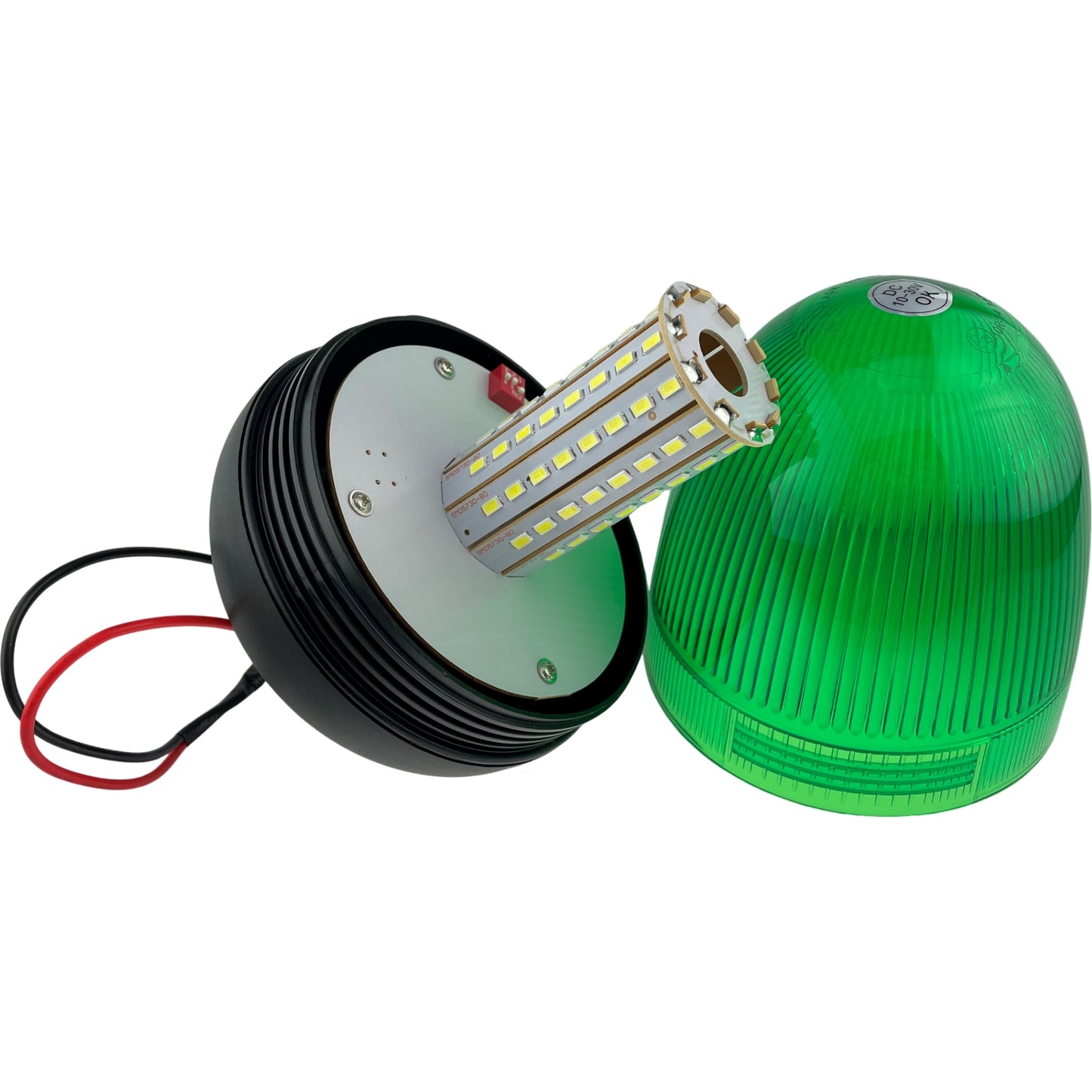 LED Green Flashing Seatbelt Economy Light Beacon Bolt On Fitting for UK Vehicles 12V-24V Strobe