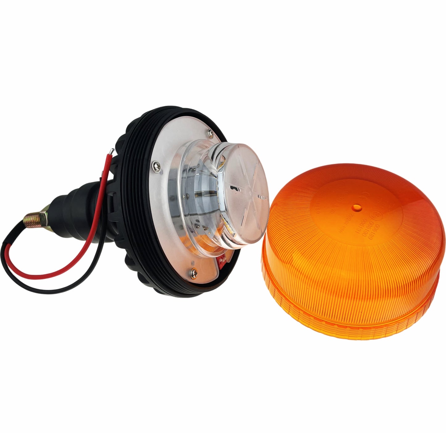 LED Amber Compact Beacon Bolt On 12/24v R65