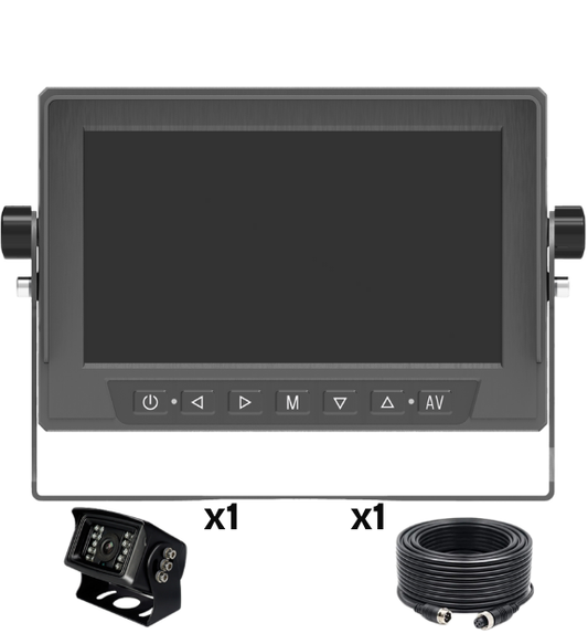 Waterproof Camera Kit with LCD 7" Monitor Rear View Full HD Night Vision with Wired Water Proof Camera