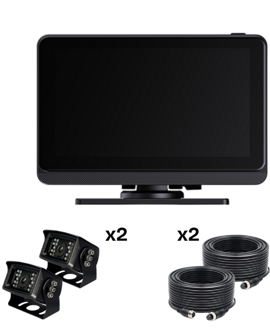 Touchscreen Camera Kit with LCD 7" Monitor Rear View Full HD Night Vision with Wired Waterproof x2 Cameras