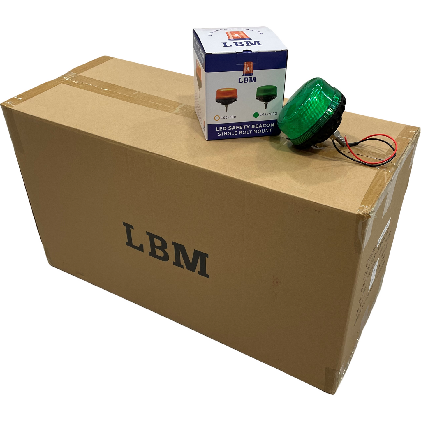 20 x LED Green Compact Beacon Bolt On 12/24v