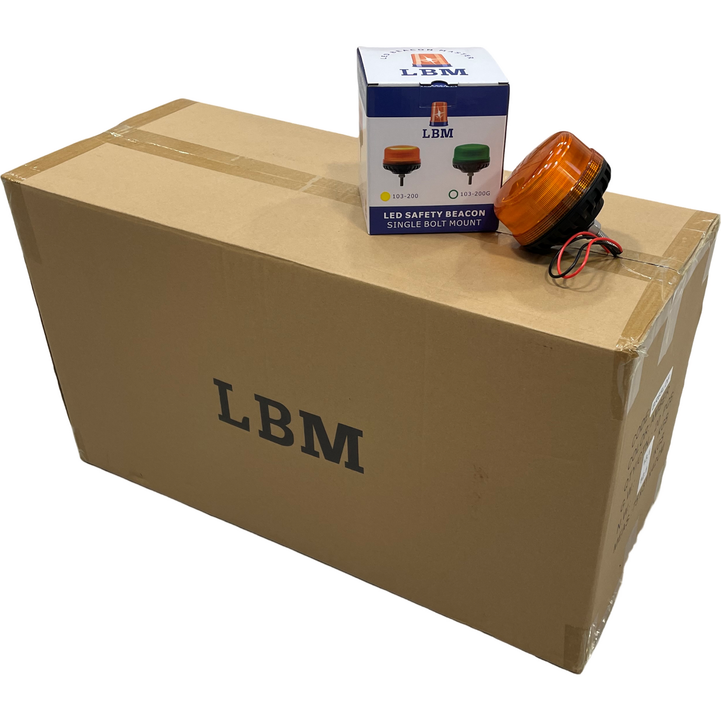 20 x LED Amber Compact Beacon Bolt On 12/24v R65