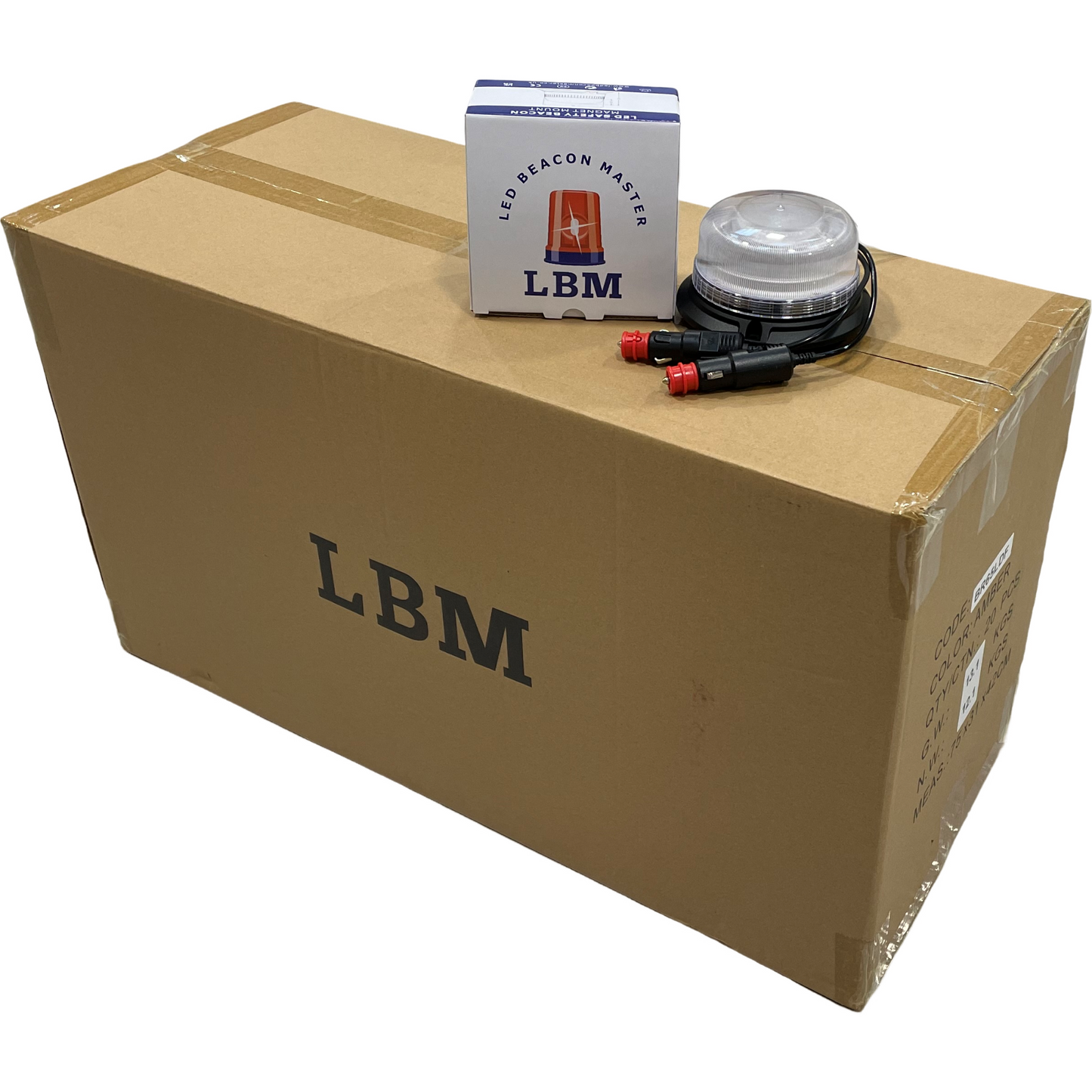 20 x LED Beacon Amber Green Dual Colour Seatbelt Connected Magnetic 12/24v