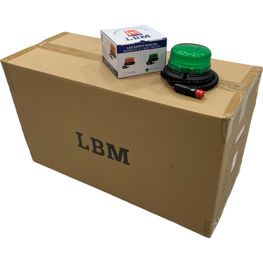 20 x LED Beacon Green Magnetic 12/24v