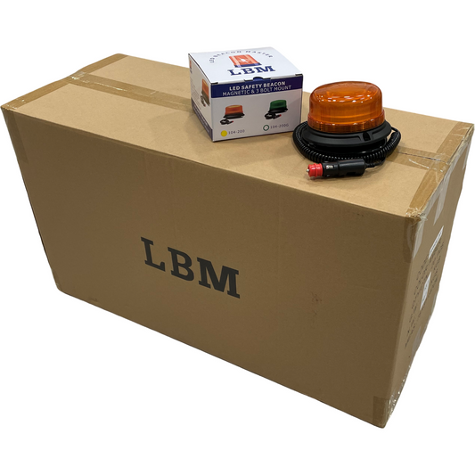 20 x LED Beacon Amber Magnetic 12/24v R65