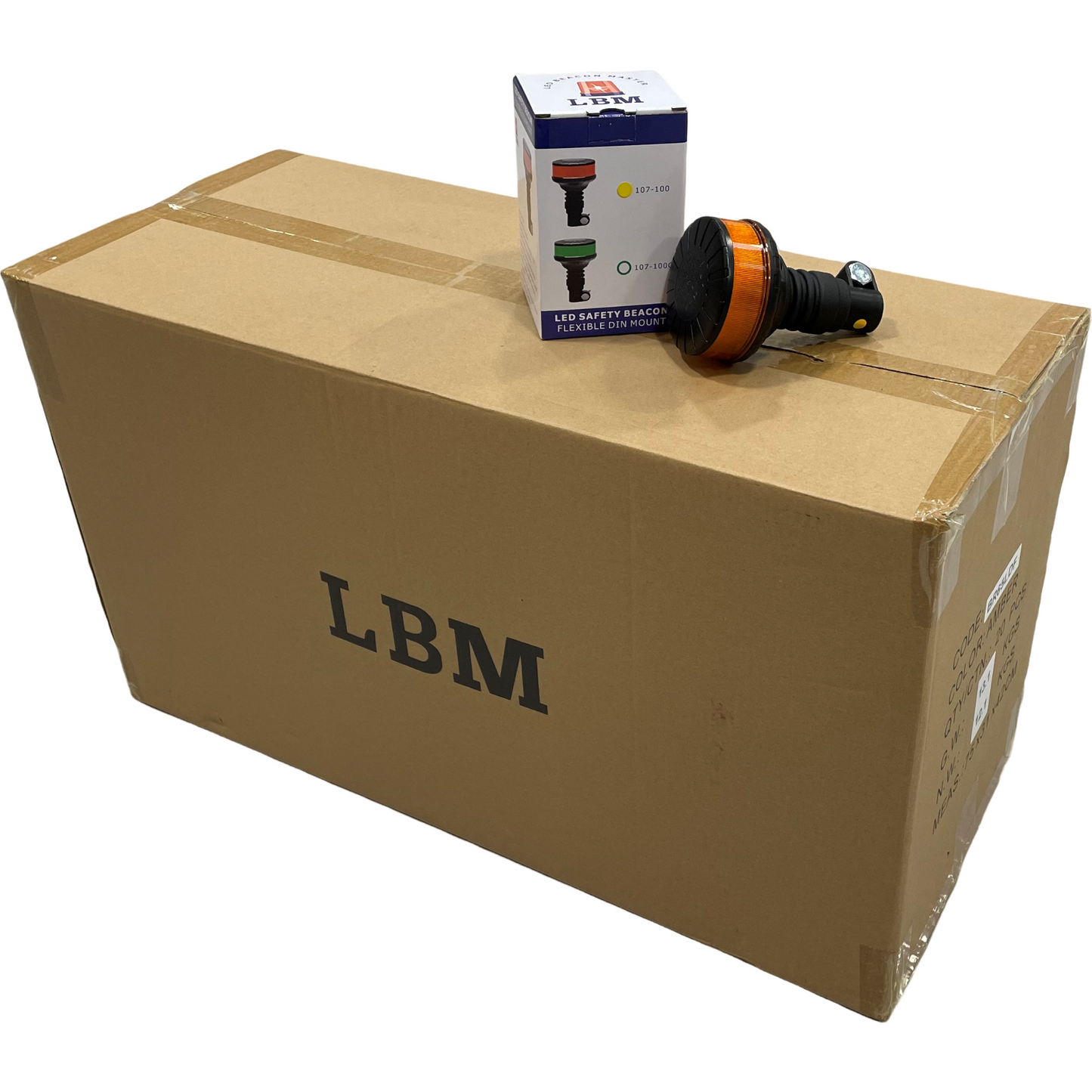 20 x LED Amber Micro Beacon Flexi Din 12/24v R65