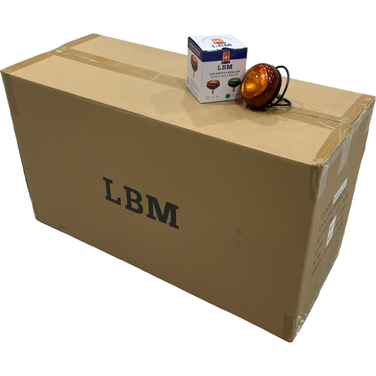 20 x LED Amber Economy Micro Beacon Bolt On 12/24v R65