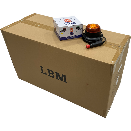 20 x LED Amber Economy Micro Beacon Magnetic 12/24v R65