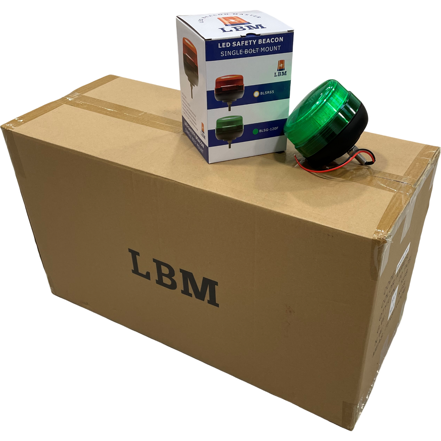 20 x LED Green Beacon Bolt On 12v/24v