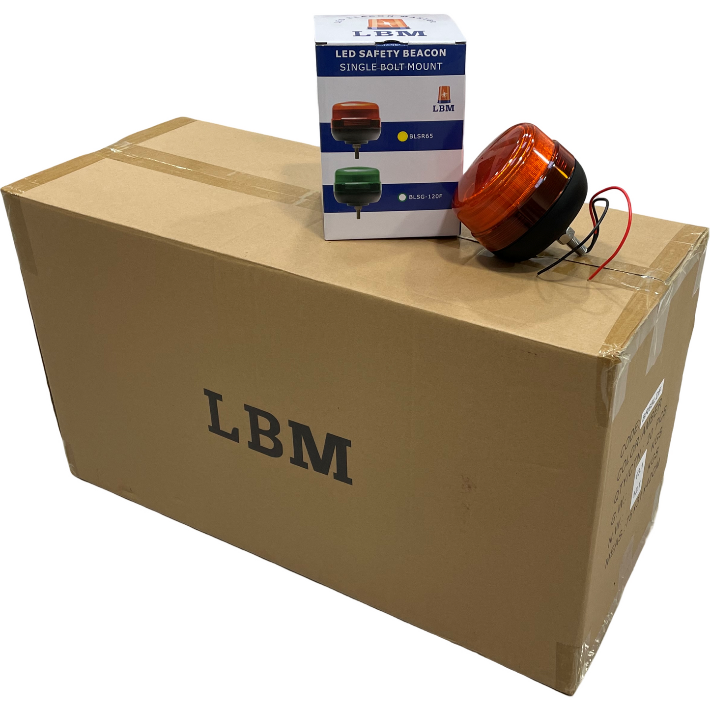 20 x LED Amber Standard Beacon Bolt On 12/24v R65