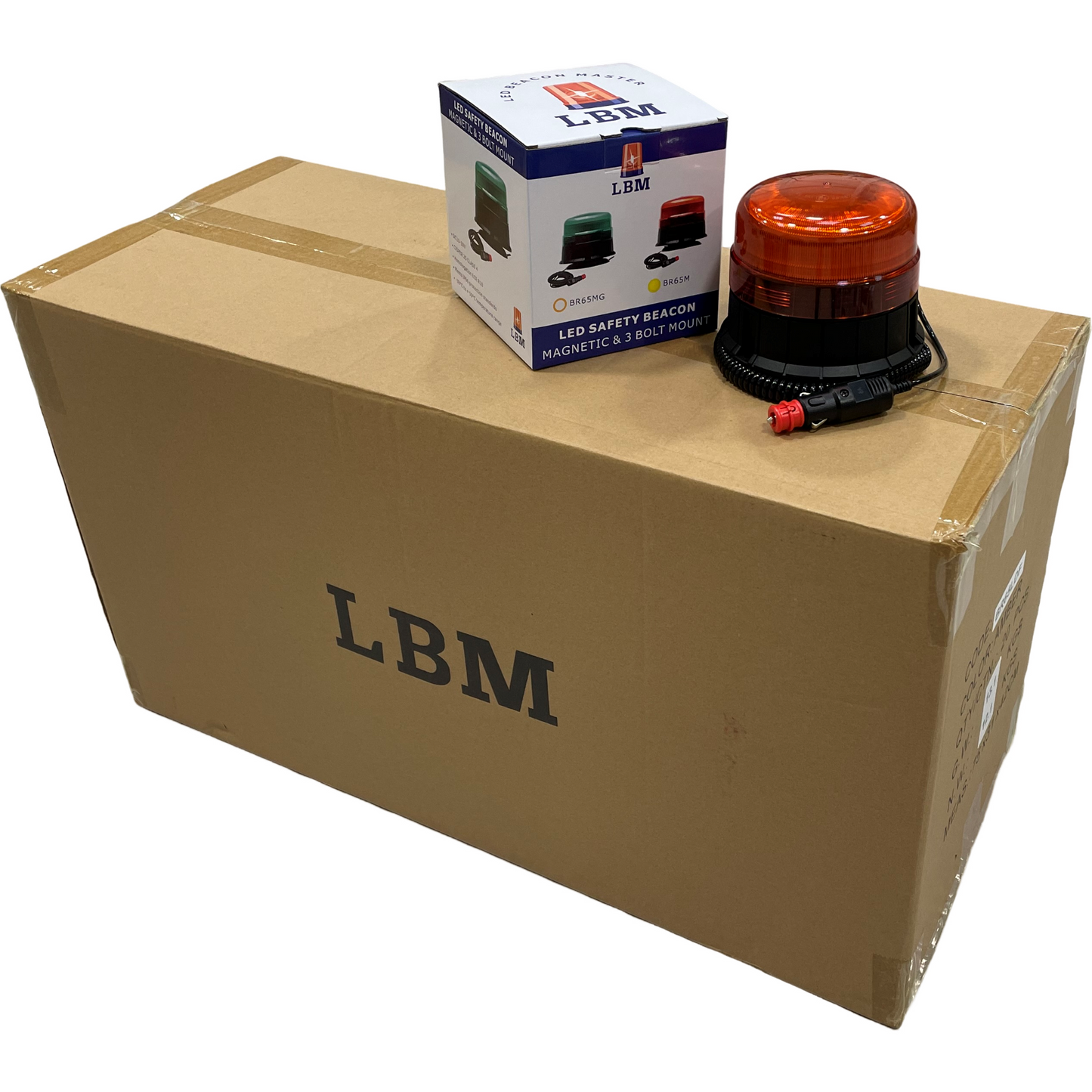 20 x LED Amber Beacon Magnetic 12v/24v R65