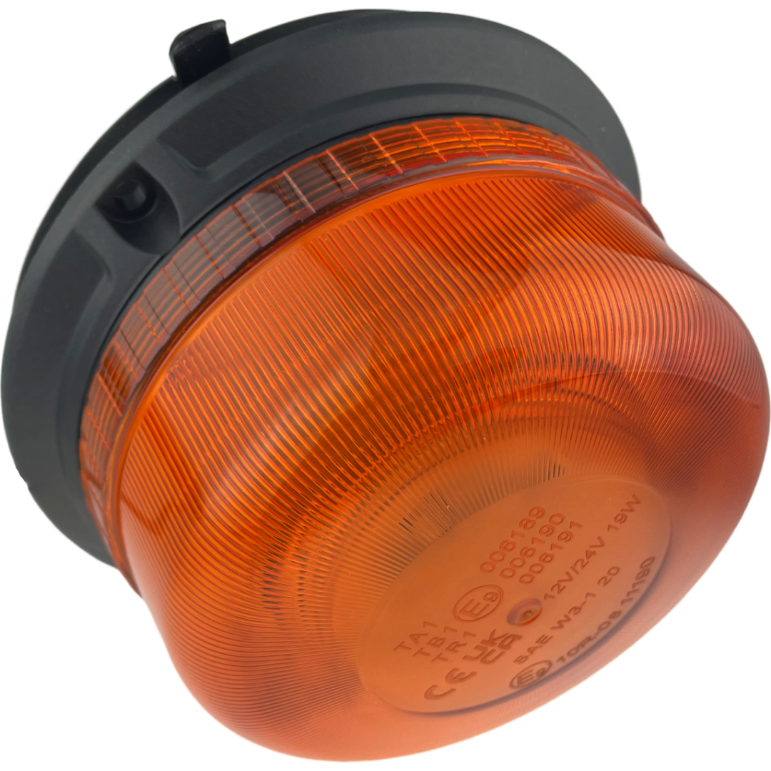 LED Beacon Amber Colour Plug In Connected Magnetic 3 Bolt 12/24v